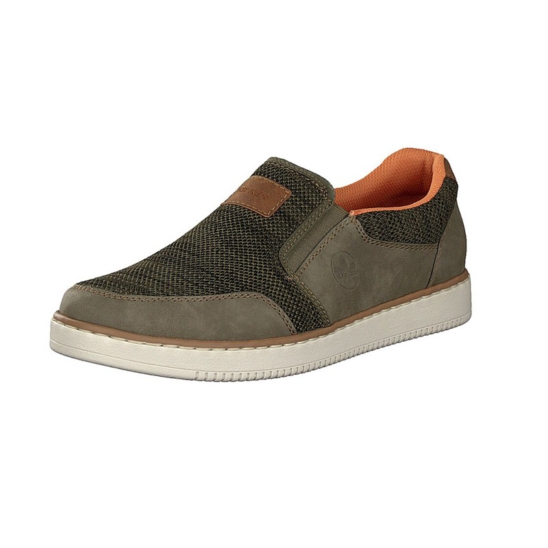 Slip On Rieker B5961-54 Para Homem - Verdes